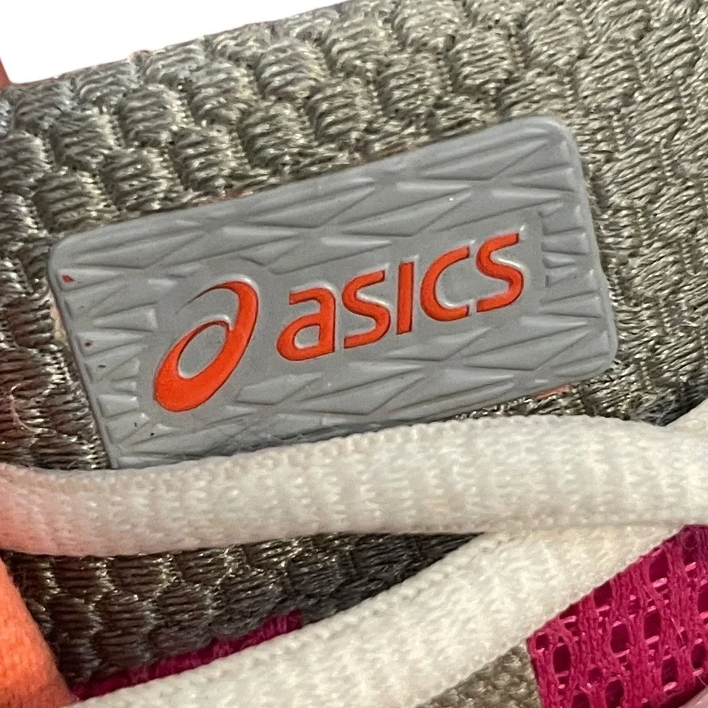 Asics Womens Grey Gel Kayano 22 Size 9 Running Shoes T597N Pink Orange Athletic